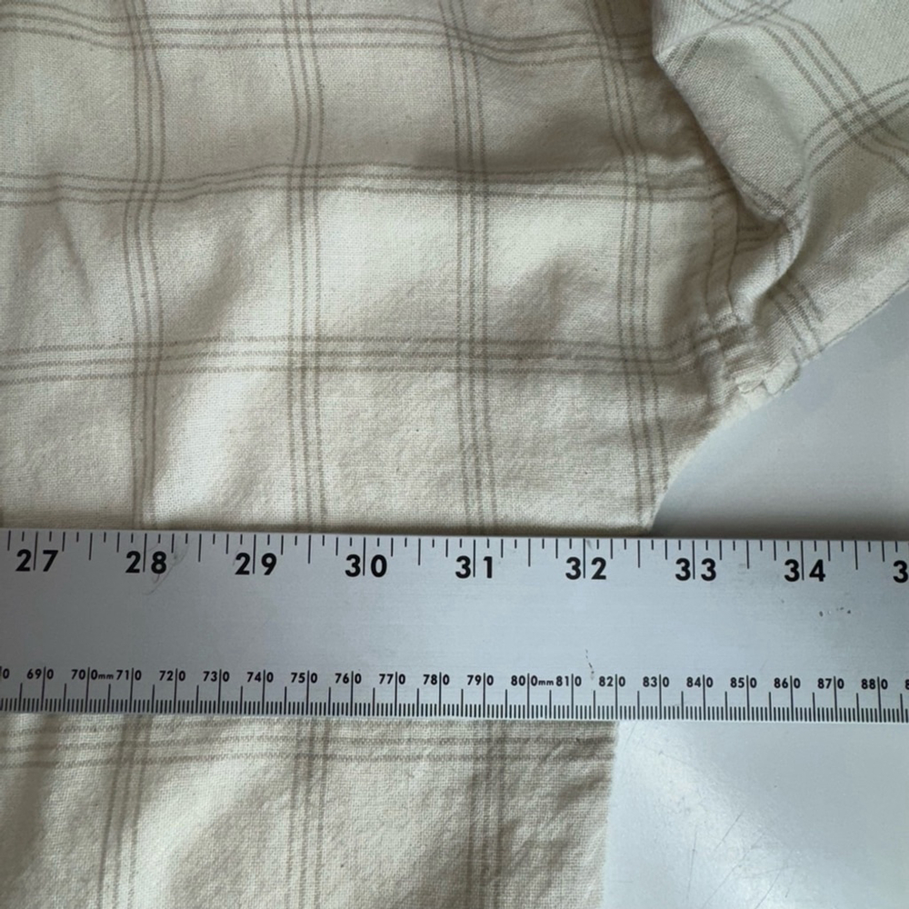 Laude The Label Organic Cotton Plaid Tunic Blouse Oversized L XL Minimalist - Picture 9 of 11